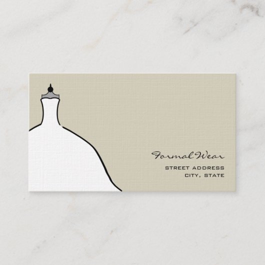 Formeel Draag Boutique - Volledige bruiloft Visitekaartje (Voorkant)
