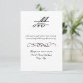 Formeel Eenvoudig Elegant - 3x5 Ontvangst Uitnodig Kaart (Staand voorkant)