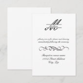 Formeel Eenvoudig Elegant - 3x5  Uitnodiging recep (Voorkant / Achterkant)