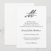 Formeel eenvoudig - Inaugurale Uitnodiging (Voorkant / Achterkant)