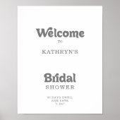 Formeel Eenvoudig Minimaal Bruidsfeest Welkomstbor Poster (Voorkant)