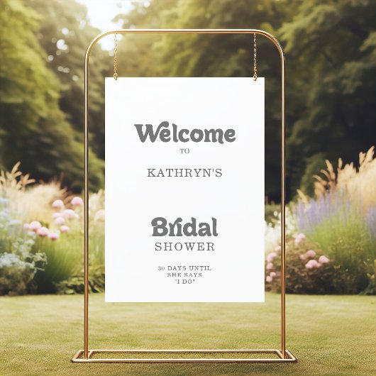 Formeel Eenvoudig Minimaal Bruidsfeest Welkomstbor Poster