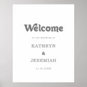 Formeel Eenvoudig Trouw Welkomstbord Poster (Voorkant)