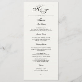 formeel elegant | Bruiloft Menu Kaart