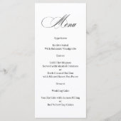 Formeel Elegant Kalligrafie Menu (Voorkant)