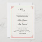 Formeel elegant monogram | Huwelijksuitnodiging Kaart (Voorkant)