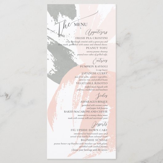 Formeel Elegant Wedding Rehearsal Flat Menu (Voorkant)