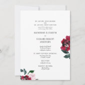 Formeel Elegante Roze & Rode Roos Beide Ouders II Kaart (Voorkant)