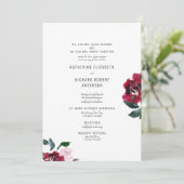 Formeel Elegante Roze & Rode Roos Beide Ouders II Kaart (Staand voorkant)