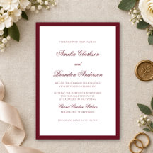 Formeel Elege Ante Diepe Burgundy Rand Script Brui