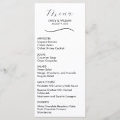 Formeel en Elegant Bruiloft Menu (Voorkant)