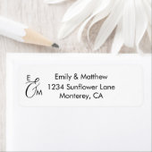 Formeel en Elegant retouradreslabel Etiket (Insitu)