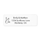 Formeel en Elegant retouradreslabel Etiket (Voorkant)