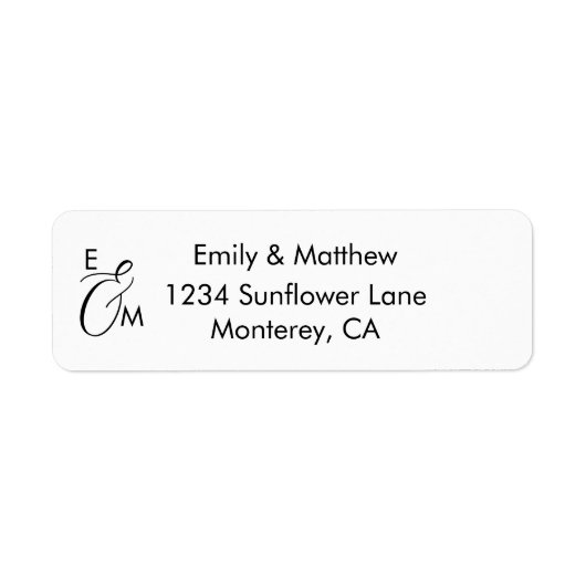 Formeel en Elegant retouradreslabel Etiket (Voorkant)