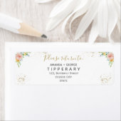 Formeel en gouden bruiloft | Retouradreslabel Etiket (Insitu)