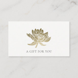 FORMEEL FAUX GOLD LOTUS FLORAL GIFT CERTIFICAAT