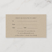 FORMEEL FAUX SILVER LOTUS FLORAL GIFT-CERTIFICAAT VISITEKAARTJE (Achterkant)