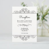 Formeel flourish - Opvanguitnodiging Kaart (Staand voorkant)