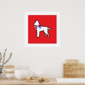 Formeel gekleed met een rode strik poster (Keuken)