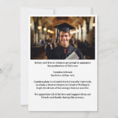 Formeel Goud Zwart Afstuderen Foto 2025 Afstuderen Aankondiging (Achterkant)