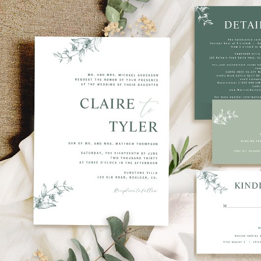 Formeel, groen modern minimalistische typografie h kaart
