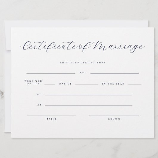 Formeel Huwelijksakte Serif Schrift (Voorkant)