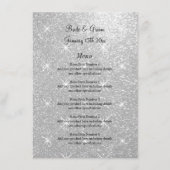 Formeel huwelijksmenu met glamoureuze glitterprint menu (Voorkant)