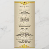 Formeel huwelijksprogramma lang programmakaart (Voorkant)