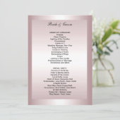 Formeel huwelijksprogramma programmakaart (Staand voorkant)