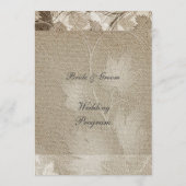 Formeel huwelijksprogramma programmakaart (Achterkant)