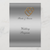 Formeel huwelijksprogramma programmakaart (Achterkant)