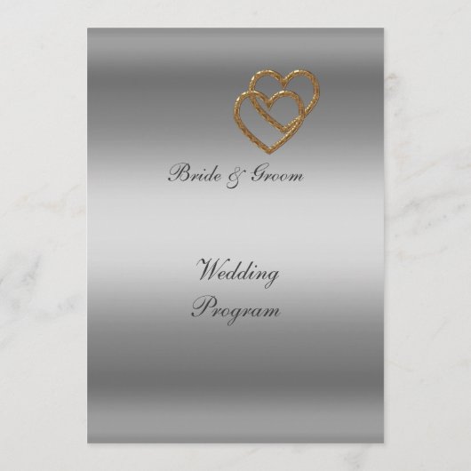 Formeel huwelijksprogramma programmakaart (Achterkant)