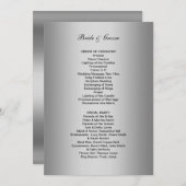 Formeel huwelijksprogramma programmakaart (Voorkant / Achterkant)