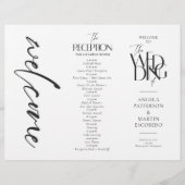 Formeel huwelijksprogramma zwart wit (Voorkant)