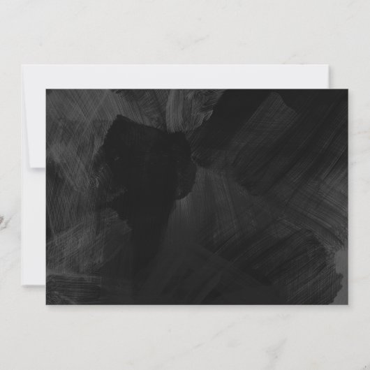 Formeel Huwelijksuitstel Bericht Zwart Kaart (Achterkant)