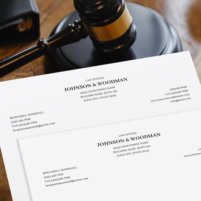 Formeel juridisch & professioneel advocaat zwart briefhoofd (Creator heeft geüpload)