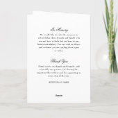 Formeel Katholiek Trouwprogramma Boekje Kaart (Achterkant)