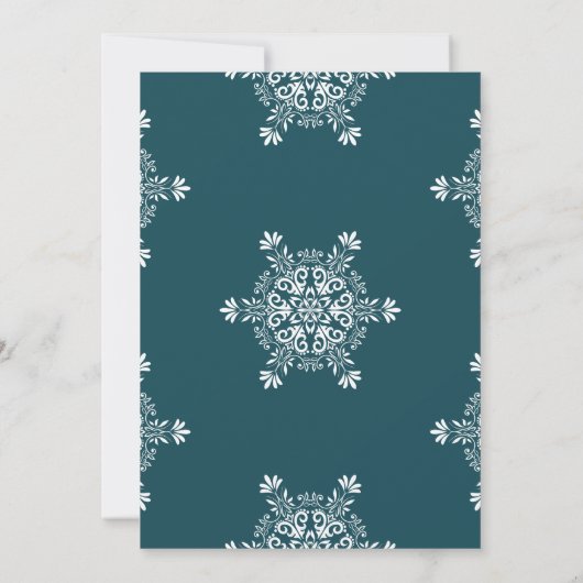 Formeel kerstfeest kaart (Achterkant)