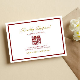 Formeel Klassiek Bruine en Gouden Monogram Huwelij RSVP Kaartje