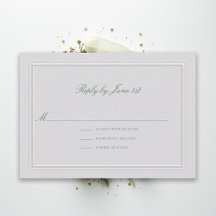 Formeel Klassiek Groen Elegant Ivoor Trouw RSVP
