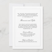 Formeel Klassiek Script Elegant RSVP Bruiloft Kaart (Voorkant)