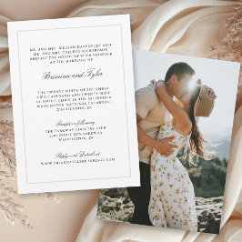 Formeel Klassiek Script Elegant RSVP Bruiloft Kaart