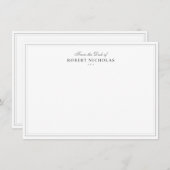 Formeel klassiek script Twee rand briefpapier Notitiekaartje (Voorkant / Achterkant)