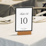 Formeel Klassiek Script Zwart-wit bruiloft Kaart<br><div class="desc">Verhoog uw receptie decor met onze Formal Classic Script Zwart en Wit Trouwtafel Nummer. Deze elegante tafelnummerkaart heeft een tijdloos zwart-wit ontwerp met geavanceerde scripttypografie,  ideaal om een vleugje klasse toe te voegen aan uw officiële of zwart-stropdas bruiloft.</div>
