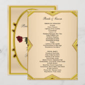 Formeel Klassiek Trouwprogramma Programmakaart (Voorkant / Achterkant)