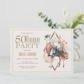 Formeel Llama 50ste verjaardagsfeest Kaart (Staand voorkant)