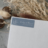 Formeel minimale blauwe bruiloft etiket