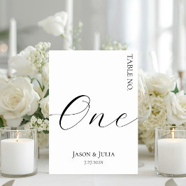 Formeel Minimalistisch Script Zwart & Wit Trouwen Kaart
