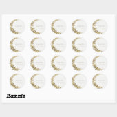 Formeel modern Classy Boho Gold Butterfly Wedding Ronde Sticker (Vel)