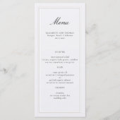 Formeel Modern Klassiek Verhoogd Frame Parel Bruil Menu (Voorkant)
